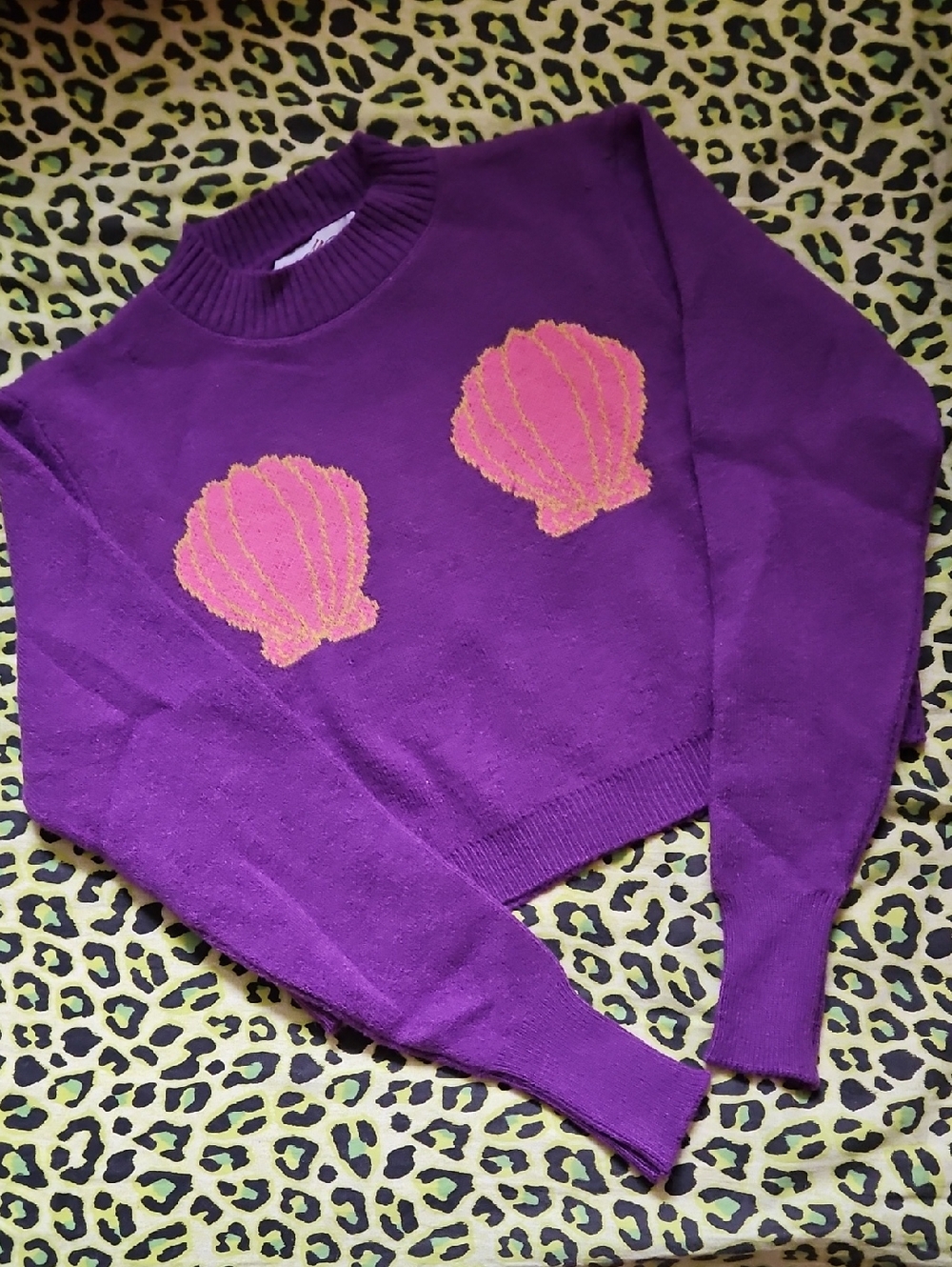Seashell Cropped Sweater By Crescent Creepers